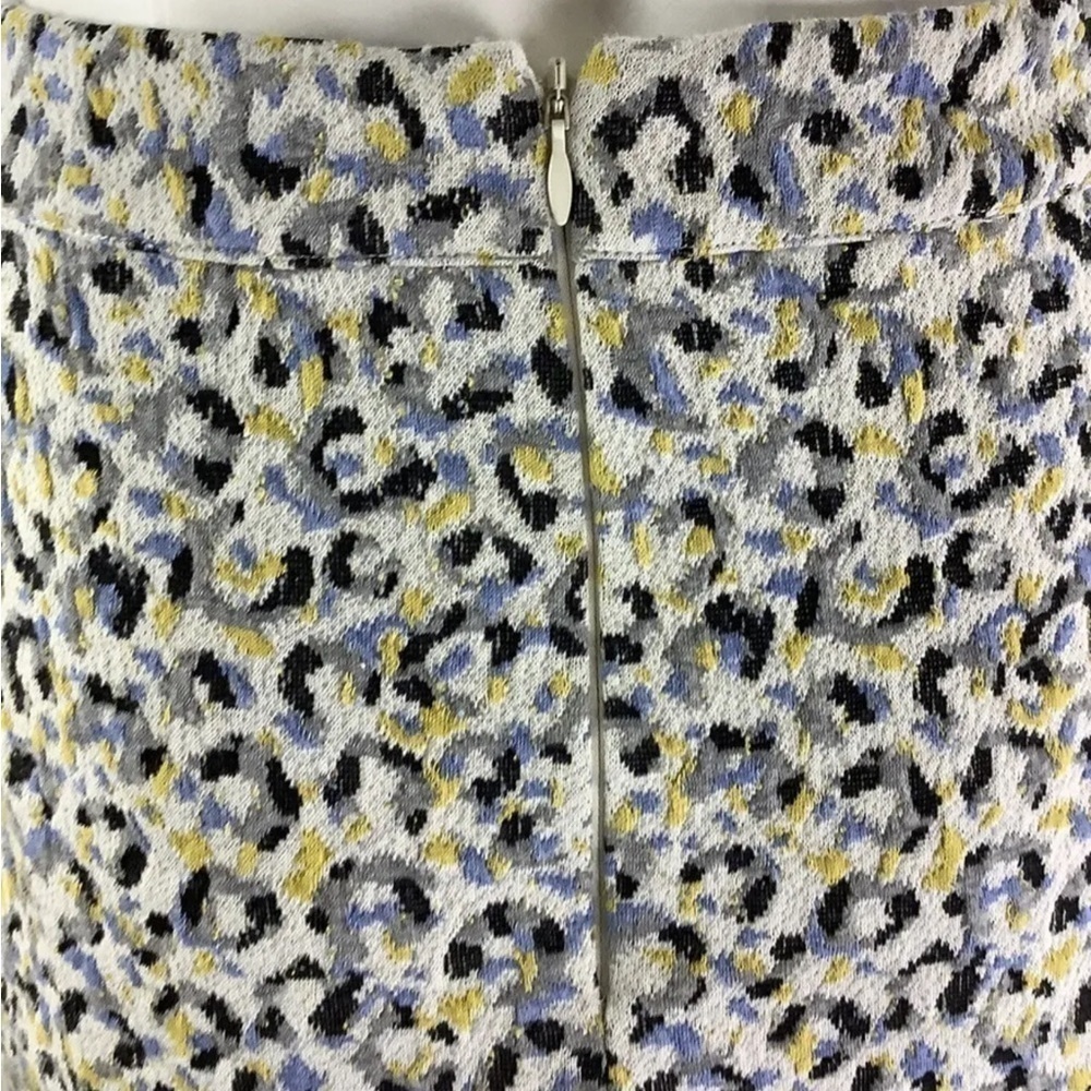Anthropologie Sz XS Jersey Leopard Print Pencil Skirt Multicolor Cotton Blend - Picture 5 of 7